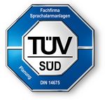 TÜV Logo Sprachalarmanlagen