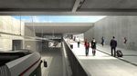 3D-Visualiserung Mobilitätsdrehscheibe Augsburger Hauptbahnhof Bahnsteigsituation