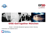 Startfolie PowerPoint Präsentation GfSE Get Together in München